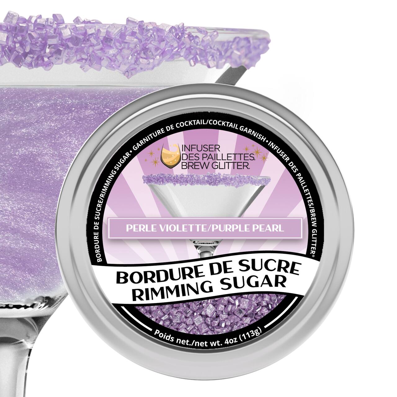 Sucre à infuser pour bordure de cocktail de Bakell